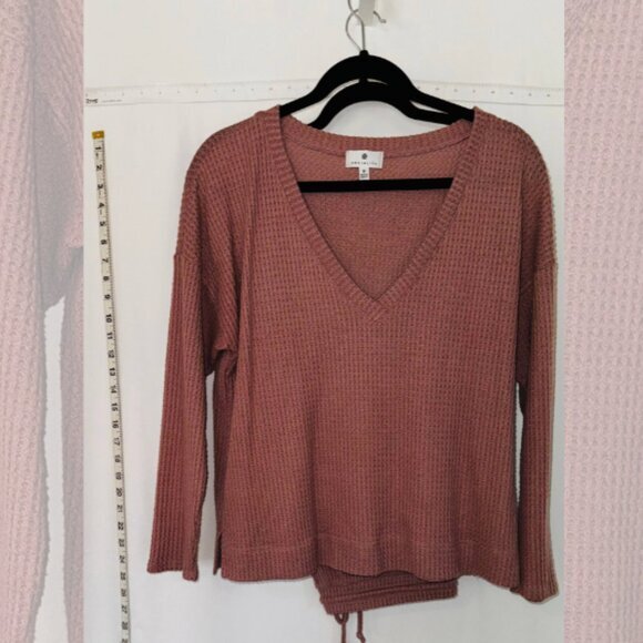 Socialite Womens Medium Stretch Regular V-Neck Elastic Waist Coordinate Set Pink - Picture 1 of 7